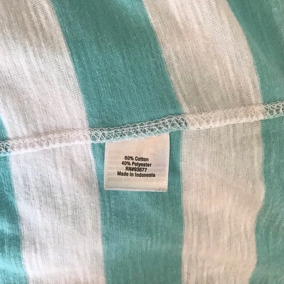 🔴 4/$15 a.n.a Yellow Teal White Stripe Short Sleeve Relaxed Fit T-Shirt size XL - Picture 13 of 14